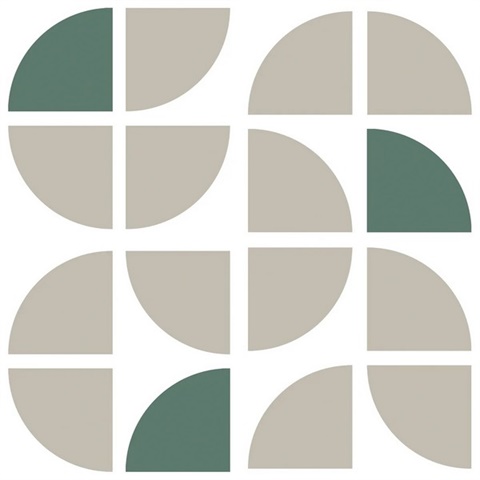 Mod Geo Crescents Taupe Peel and Stick Wallpaper