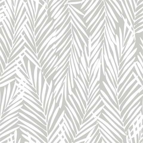 Mod Palm Harbor Grey Peel and Stick Wallpaper