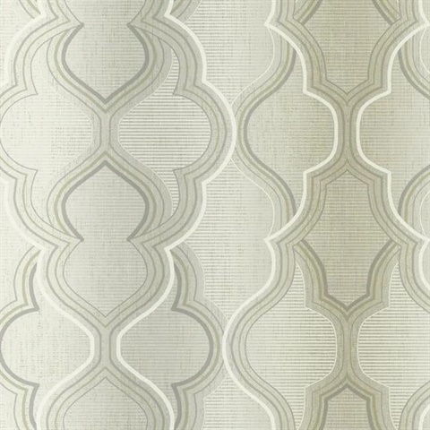 Modern Ombre Beige Damask Wallpaper