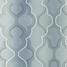 Modern Ombre Blue Damask Wallpaper
