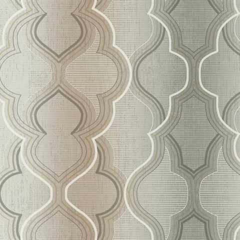 Modern Ombre Clay Damask Wallpaper