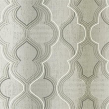 Modern Ombre Neutral Damask Wallpaper