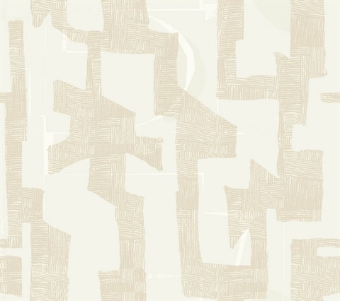 Modern Tribal Caramel & Cream Wallpaper