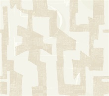 Modern Tribal Caramel & Cream Wallpaper