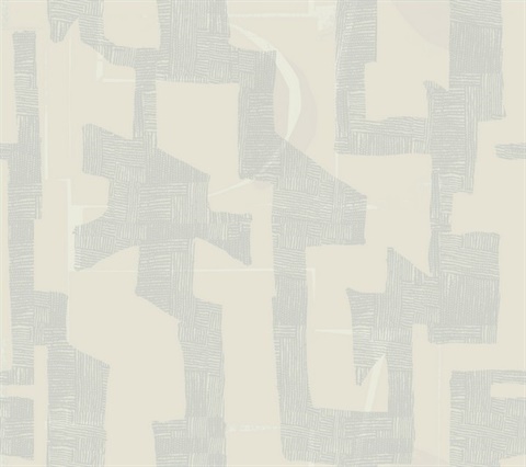 Modern Tribal Neutral & Grey Wallpaper