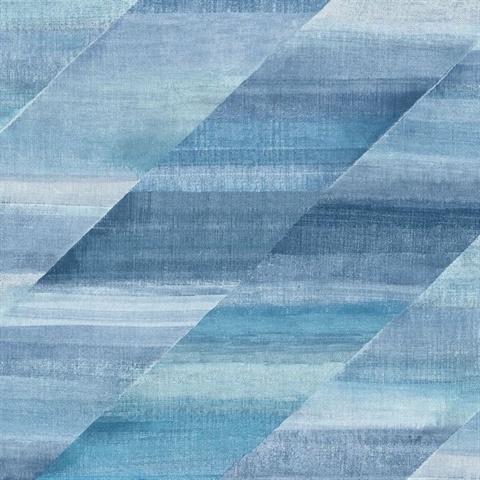 Modern Wavy Rainbow Aqua Blue Wallpaper