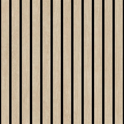 Modern Wood Slate Beige Wallpaper