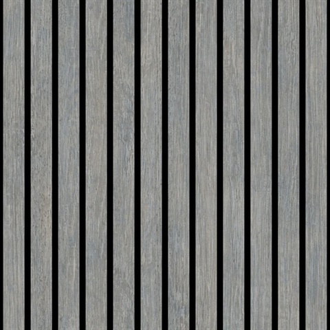 Modern Wood Slate Grey Wallpaper