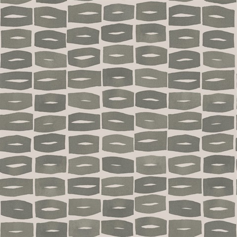 Modernist Motif Carbon Black Wallpaper