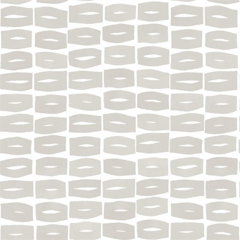 Modernist Motif Lichen Grey Wallpaper