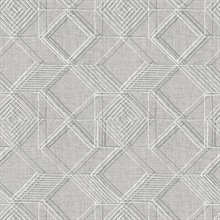 Moki Grey Lattice Textured Geometric Wallpaper