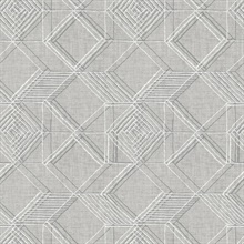 Moki Grey Lattice Textured Geometric Wallpaper