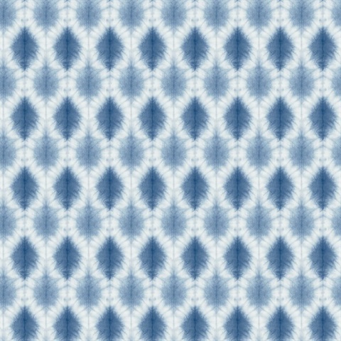 Mombi Navy Blue Diamond Shibori Wallpaper
