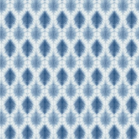 Mombi Navy Blue Diamond Shibori Wallpaper