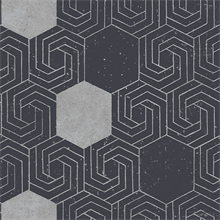 Momentum Navy Blue &amp; Silver Geometric Wallpaper