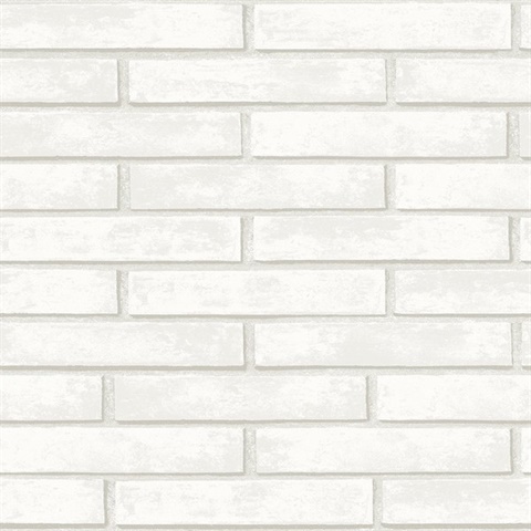 Monarch Brick Brick Arctic Grey Peel and Stick Wallpaper