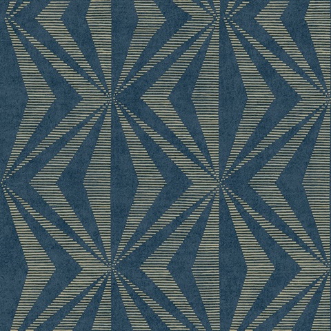 Monge Blue Geometric Wallpaper