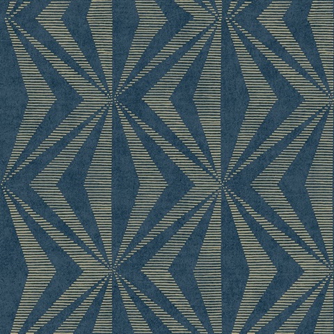 Monge Blue Geometric Wallpaper