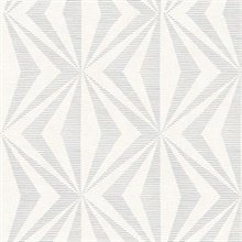 Monge Silver Geometric Wallpaper