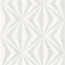 Monge Silver Geometric Wallpaper