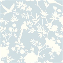 Mono Toile Chinoiserie Hampton Blue Peel and Stick Wallpaper