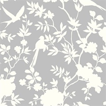 Mono Toile Chinoiserie Harbor Mist Peel and Stick Wallpaper
