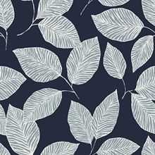 Monroe Midnight Sky Leaf Wallpaper