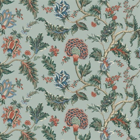 Monroe Teal Wallpaper