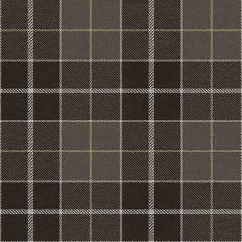 Montana Coffee Bean Plaid Wallpaper