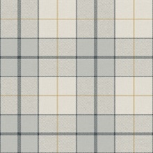 Montana Dove Grey Plaid Wallpaper