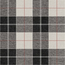 Montana Grey & Black Plaid Wallpaper