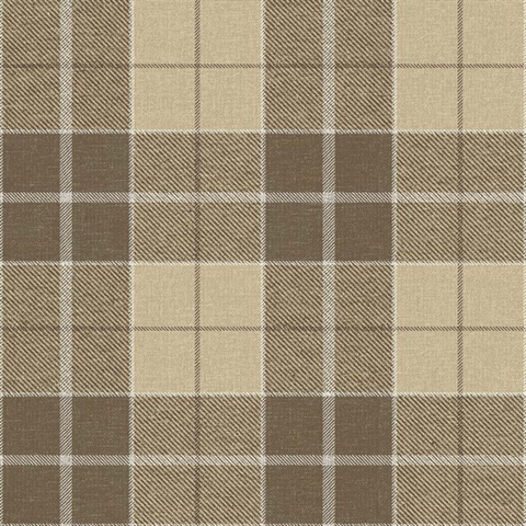 Montana Straw Plaid Wallpaper