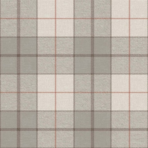 Montana Walnut Plaid Wallpaper
