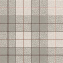 Montana Walnut Plaid Wallpaper