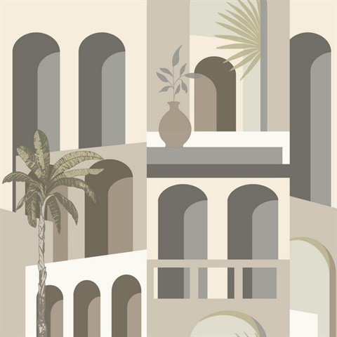 Monte Vista Sand & Fog Mediterranean Wallpaper