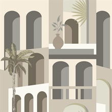 Monte Vista Sand & Fog Mediterranean Wallpaper