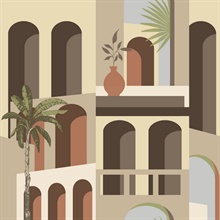 Monte Vista Sunstone Mediterranean Wallpaper
