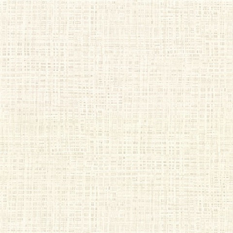 Montgomery Off-White Distressed Faux Linen Vinyl Wallpaper