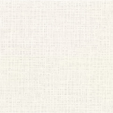 Montgomery White Faux Grasscloth Vinyl Wallpaper
