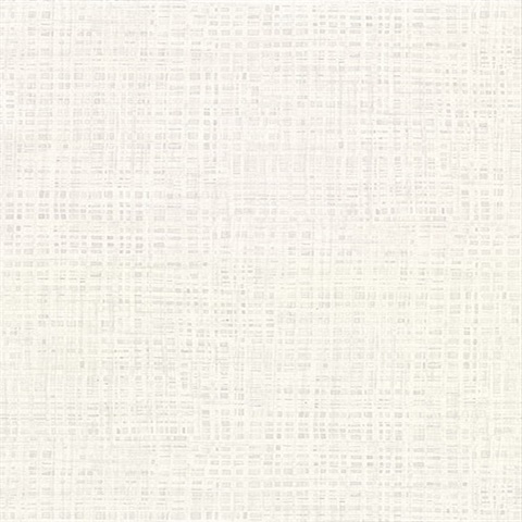 2921-50910 | Montgomery White Faux Grasscloth Vinyl Wallpaper