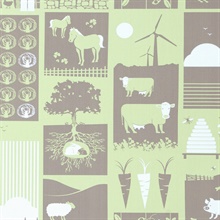 Moo!  - Pear Green colourway wallpaper