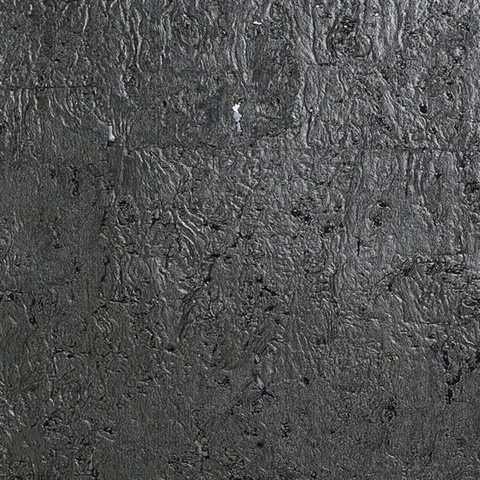 Moon Rock Gun Metal Natural Cork Wallpaper