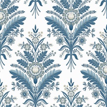 Moorbank Indigo Wallpaper