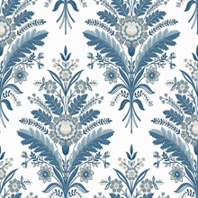 Moorbank Indigo Wallpaper