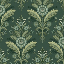 Moorbank Olive Wallpaper