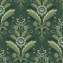 Moorbank Olive Wallpaper