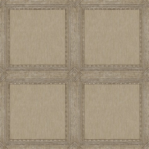 Moorland Chestnut Wood Panel Wallpaper