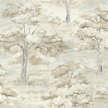 Moreno Neutral Woodland Wallpaper