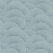 Morning Shell Blue Scallops Wallpaper