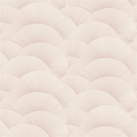 Morning Shell Blush Scallops Wallpaper